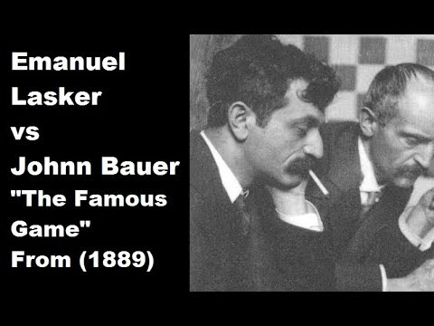 Emanuel Lasker vs Johann Hermann Bauer - Amsterdam (1889) #31