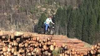 preview picture of video 'Timber ride on 2WD ROKON in Etne, Norway'