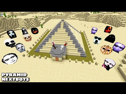 SURVIVAL PYRAMID BASE VS 100 NEXTBOTS in Minecraft - Gameplay - Coffin Meme