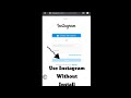 Use Instagram Without Downloading Open Instagram On Google Omer Edits