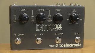 Video thumbnail for TC Electronic Ditto Looper X4 Looper Pedal Demo by Sweetwater by Sweetwater