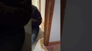 Repairing scratches in wood trim - restoring finish with Howard Restor-A-Finish