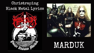 Marduk : Christraping Black Metal Lyrics