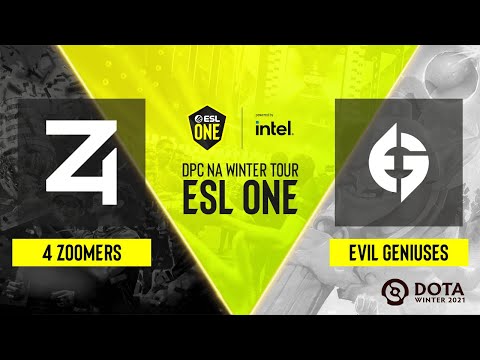 Dota2 - 4 Zoomers vs. Evil Geniuses - Game 1 - DPC NA Winter Tour - ESL One