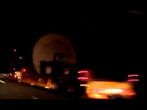 Autostrada A4 Kraków - Transport wielkiego elementu nocą