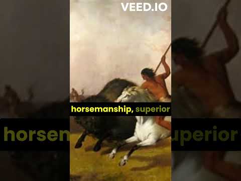 Comanche Buffalo Hunt: Expert Horseback Warriors in Action #shorts  #nativeamerican #history
