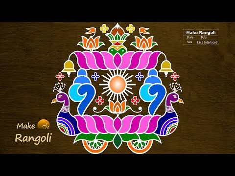 Vaikunta Ekadashi Special Ratham Kolam with 15x8 dots | Mukkoti Ekadasi Ratham Muggu | Make Rangoli