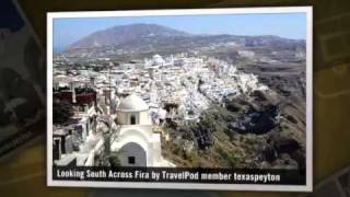 preview picture of video 'Red Beaches and White Churches Texaspeyton's photos around Perissa, Greece (spain on cliffside)'