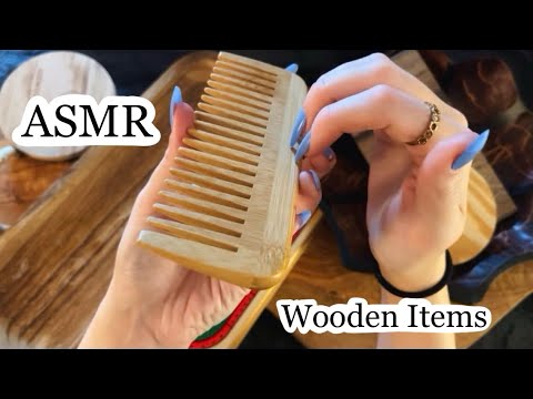 ASMR Tapping & Scratching Wood Items! No Talking🫶🏻