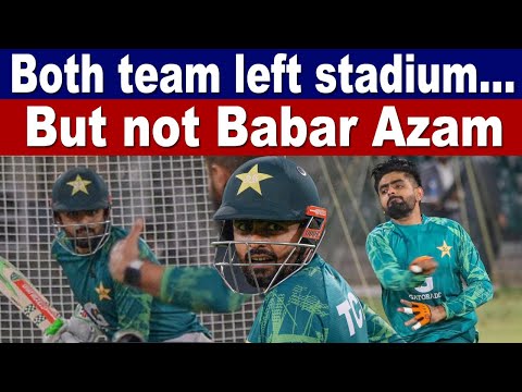 Babar Azam batting practice alone after both team left stadium