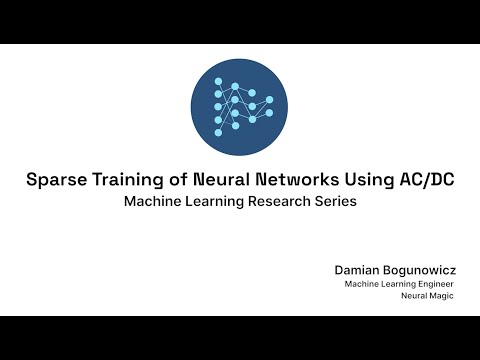 Sparse Training of Neural Networks Using AC/DC