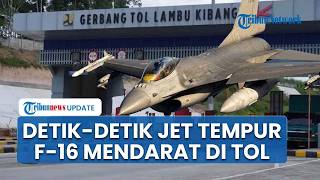 Detik-detik Pesawat Tempur F-16 Mendarat di Tol Terbanggi Besar-Kayu Agung, Uji Pertahanan TNI AU