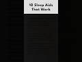 10 Sleep Aids That Work Knowledge Mindset Growth Tips Selfimprovement Tips Shorts 1million