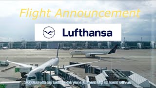 🇩🇪【ルフトハンザ航空】機内アナウンス|大阪〜ミュンヘン ✈️