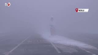 Bolu Dağı'nda Sis ve Hafif Kar Yağışı