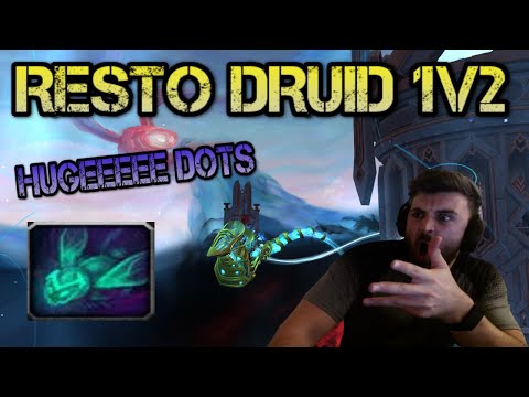 BIG DAM SWARMS - Resto Druid 1v2 - WoW Shadowlands Rdruid Arena PvP