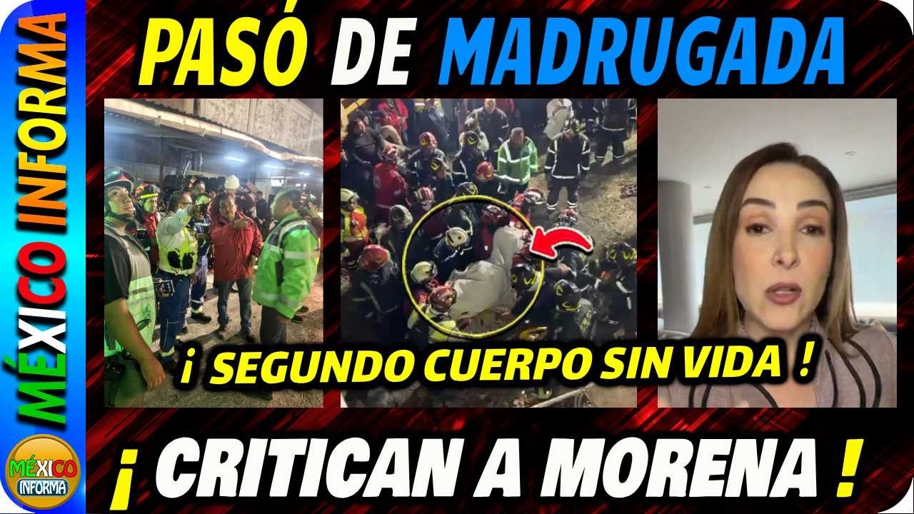 PASÓ DE MADRUGADA: BOMBEROS RESCATAN EL SEGUNDO CUERP0 TRAS DERRUMBE DE EDIFICIO. RECLAMOS A MORENA.