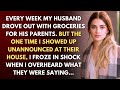 Every Week My Husband Took Groceries To His Parents But The Day I Came Unannounced