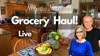 Nutmeg Notebook Live - Grocery Haul! - Whole Foods, Costco, Trader Joe's