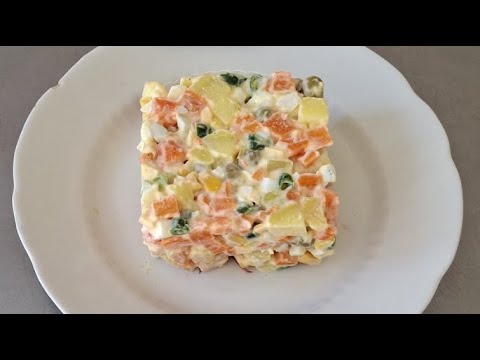 Comment faire la salade macédoine simple et rapide  / как приготовить оливье?