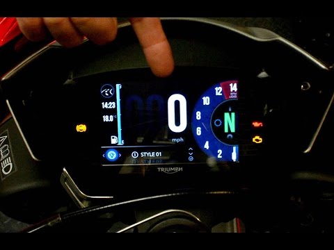 2017 Triumph Street Triple TFT Screen Functions Walkthrough