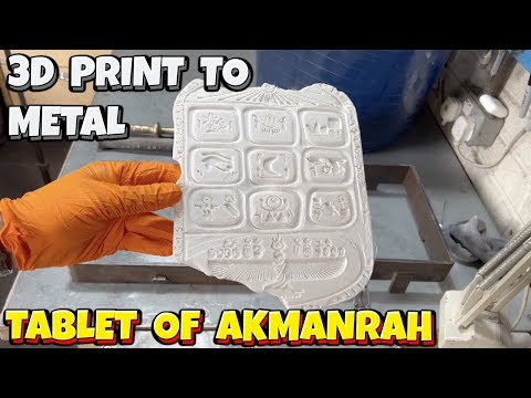 Petrobond Sand Casting 🏖️ Tablet Of Akmanrah In Aluminium Bronze - Let's Cook! 👨🏻‍🍳 - Ingot Joe 🔥