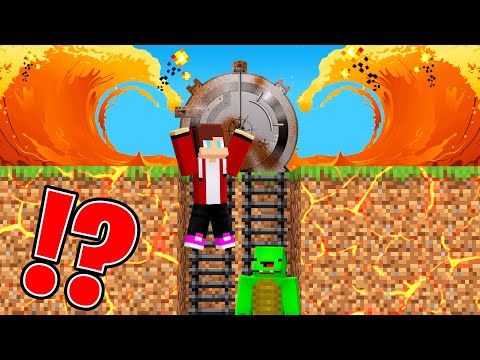 Epic VOLCANO vs JJ and Mikey Doomsday Bunker - Minecraft (Maizen)