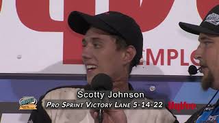Knoxville Raceway Pace Pro Sprints Victory Lane / Scotty Johnson / May 14, 2022
