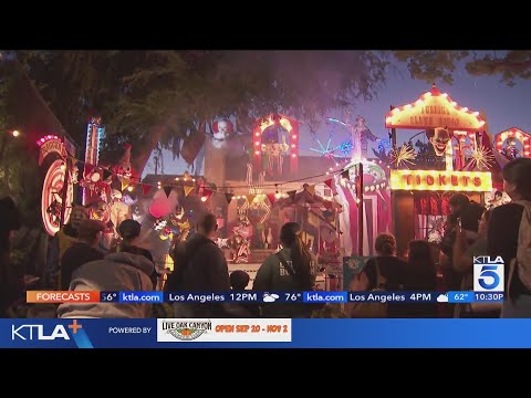 怕怪物的千萬別來！美國社區超浮誇萬聖節裝飾在網路上迅速竄紅 (Halloween decorations draw large crowds in Burbank neighborhood)