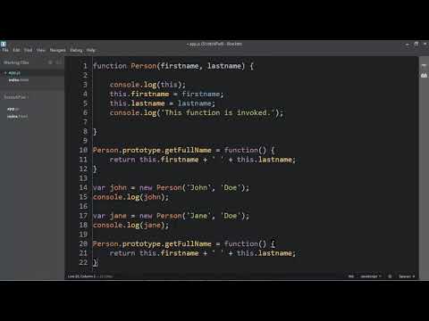 JavaScript Understanding The Weird Parts 058 Function Constructors and  prototype
