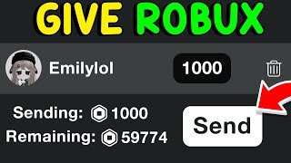 How To GIVE Robux in Roblox To Friends *WITHOUT GROUP* (how to send a friend robux no group 2024)