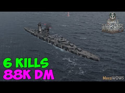 World of WarShips | De Ruyter | 6 KILLS | 88K Damage - Replay Gameplay 4K 60 fpsv