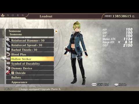 GOD EATER 2 RAGE BURST -  Boost Hammer Deicide Build (No Out of Breath Status)
