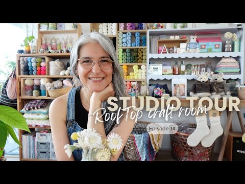 CrochetObjet knitting - STUDIO TOUR - all the little corners in my rooftop craft room