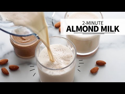 Almond Milk from Almond Butter (2-Minute Recipe!)