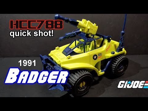 HCC788 quick shot! 1991 BADGER - Vintage G.I. Joe toy review!