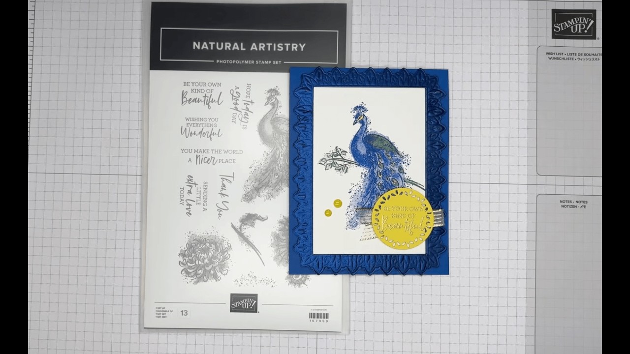 Video thumbnail for Stampin’ Up! Natural Artistry Be Your Own Kind Of Beautiful Card With Video Tutorial