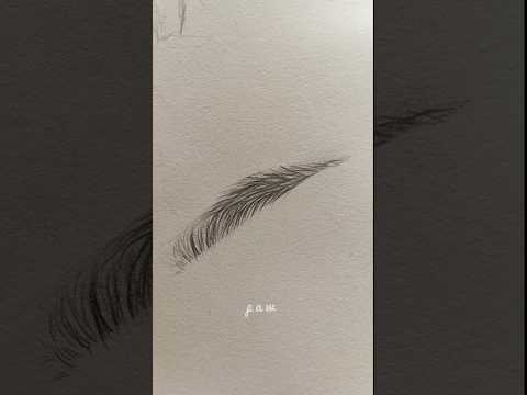 Tutorial on how to sketch eyebrows for beginners😯 #tutorial #eyebrows #shorts