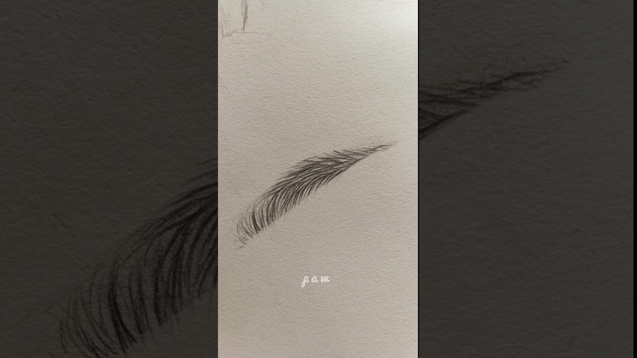 Tutorial on how to sketch eyebrows for beginners😯 #tutorial #eyebrows #shorts