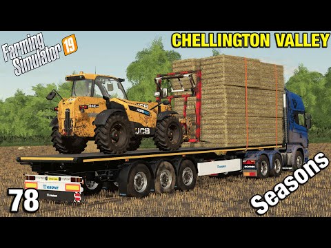 CLEARING ANOTHER FIELD OF BALES Chellington Valley Timelapse - FS19 Ep 78