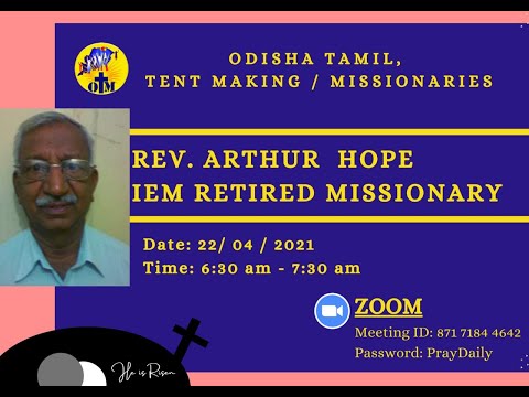 296th Day - Rev. Arthur Hope, IEM - 22nd April 2021