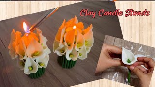 Unique Candle Stands Made of Clay.
