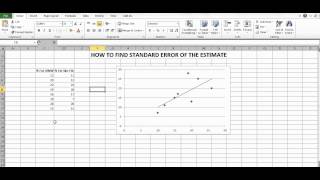 How to find Standard Error of Estimate in Excel