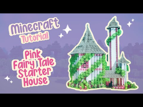 Fairy Starter House Tutorial Minecraft 🌸🌿✨Mizunos Cottage Fairytail Magic 🌸 Easy Survival