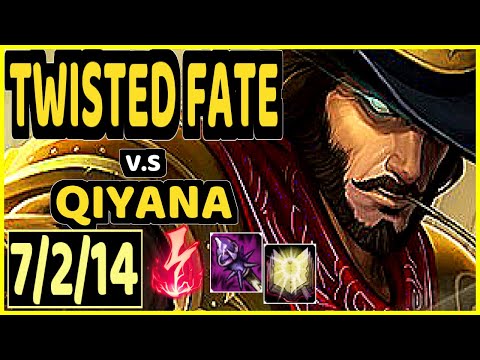 LVSYAN (TWISTED FATE) vs QIYANA - 7/2/14 KDA MID GAMEPLAY - EUW Ranked GRANDMASTER