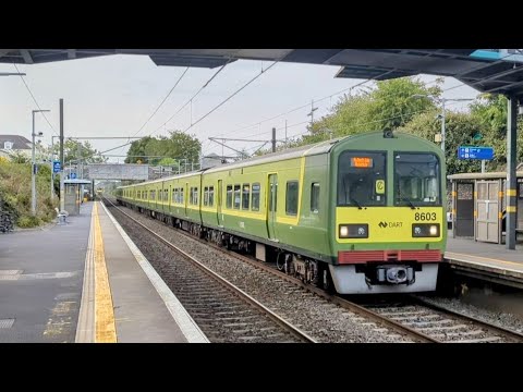 Irish Rail 8510 class Dart Train 8603 passes Portmarmock Station Co, Dublin