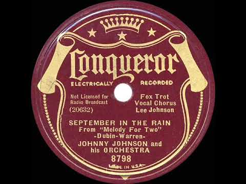 1937 Johnny Johnson - September In The Rain (Lee Johnson, vocal)