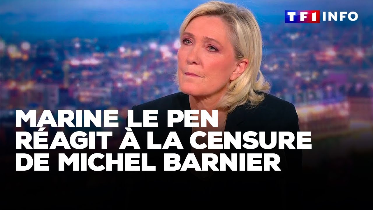 Marine Le Pen invitée de Gilles Bouleau après le renversement du gouvernement Barnier｜TF1 INFO