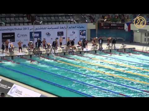 G.Britain team wins 4x200m freestyle relay - 4th FINA World Junior Swimming, Dubai 2013