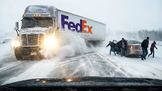 Icy Road Madness Caught on Camera